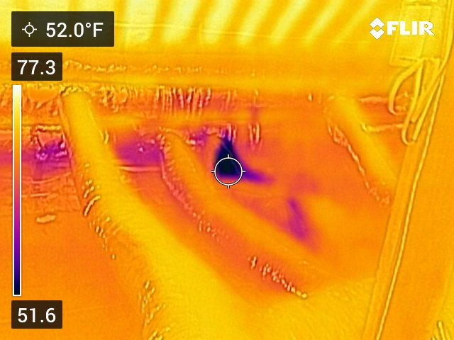 52 degree air being wasted in the 100+ degree attic because of a loose duct